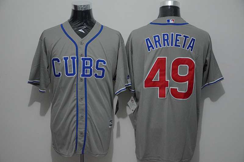 Chicago Cubs #49 Jake Arrieta Gray Alternate New Cool Base Stitched Baseball Jersey,We sell and wholesale Chicago Cubs #49 Jake Arrieta Gray Alternate New Cool Base Stitched Baseball Jersey on line form chian!